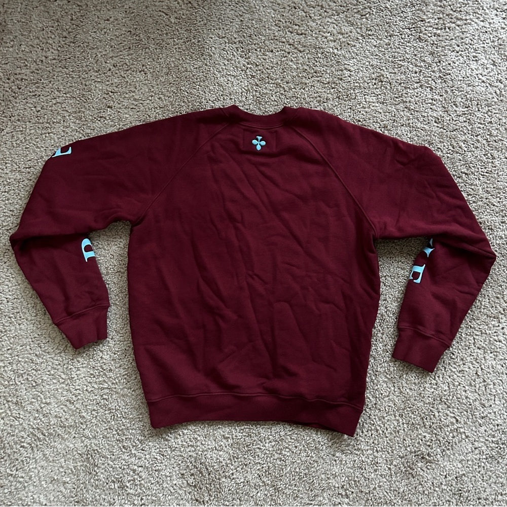 Triple Barrel Mens Handmade High Roller Red Skowboy Crewneck Sweatshirt Small - Picture 2 of 8